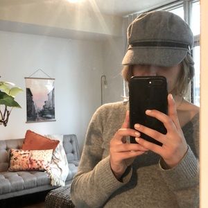 Wool, grey skipper cap